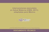 Intervenciones esenciales en Salud Materna (OMS, 2011 ... grandes/Intervenciones... · · Formato de partograma Antibióticos: eritromicina y amoxicilina IV durante 48 hs Dexametasona
