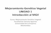Mejoramiento Genético Vegetal UNIDAD 1 - UDE | FCA · Mejoramiento de plantas. Borém, Aluízio; Condori, Marin; Miranda, Glauco Vieira. -- Vicosa, Minas Gerais : Editora UFV, 2008.