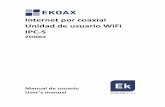 Internet por coaxial Unidad de usuario WiFi IPC-Sekselansbyits.com/es/productos/tv/ManualIPC-S.pdf · 6 Wireless (red inalámbrica) ... La unidad de usuario le permite acceder a internet,
