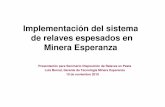 Implementación del sistema de relaves espesados en Minera ... · • Pruebas de laboratorio probeta 4 ... – Infiltración de agua en la base de canaleta > menor 9% ... • densidad