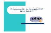 Programación en lenguaje PHP Nivel Básicoadministraciondesistemas.pbworks.com/f/Presentacion_PHP5_Basico.pdf · 1.Introducción a PHP Funcionamiento de un servidor Web Si, en cambio,
