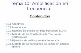 Tema 10: Amplificación en frecuencia. - cartagena99.com en... · 10.3 Ejemplo de análisis en baja frecuencia SC RS. 10.4 Método de las Constantes de Tiempo en Cortocircuito ...