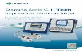 Domino Serie G i-Tech impresoras térmicas inkjet · Domino Serie G i-Tech impresoras térmicas inkjet ... Tintas Otras tintas basadas en agua y solvente disponibles en varios colores