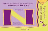Observación y Práctica Docente III y IVnormalexperimental.edu.mx/mapa_preescolar/5semes/obs3.pdf · IV • Programas y ... Registro de observación de la actividad realizada por