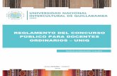 REGLAMENTO DEL CONCURSO PÚBLICO PARA DOCENTES … DOCENTE/001-2018... · resultados del concurso, así como el informe final acompañando la documentación respectiva del l‘lonPA