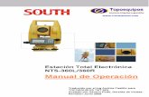 Manual de operacións381e6f7ff84854f8.jimcontent.com/download/version/... · 2014-09-17 · TOPOEQUIPOS T&T SRL Lima, Perú, Junio de 2009 1 Manual de operación ESTACION TOTAL ELECTRONICA