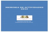 MEMORIA DE ACTIVIDADES 2012 - Colegio - Colegio Oficial de ...cofavila.com/files/MEMORIA-2012.pdf · - Taller manejo listados de ayuda a la dispensación y sistema de precios Fecha