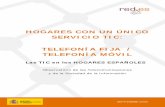 HOGARES CON UN ÚNICO SERVICIO TIC: TELEFONÍA FIJA ... · (124€ al trimestre) es superior al gasto promedio en telefonía móvil de un hogar español (84,9€), pero inferior al