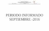 PERIODO INFORMADO SEPTIEMBRE -2016 - uptc.edu.co · presentado en el Congreso internacional de materiales de ... dando contestación al requerimiento. 29-09-2016 Mediante Oficio GQRS