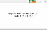 Exportaciones de Azúcar Ciclo 2015-2016 - gob.mx · Exportaciones de azúcar bajo cupo TLCAN 2015-2016. *Exportaciones de azúcar bajo el cupo de exportación 2015-16. ... Bolivia