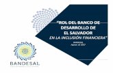 EN LA INCLUSIÓN FINANCIERA” - cepal.org · Ley del Sistema Financiero para Fomento al Desarrollo establece el objetivo de: promover, con apoyo financiero y técnico, el desarrollo