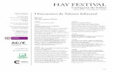 I Encuentro de Talento Editorial - Hay Festival · diversos ámbitos de la edición ilustrada: la literatura infantil y juvenil, el cómic, el diseño y la literatura ilustrada para