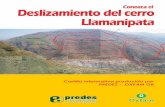 Conozca el Deslizamiento del cerro Llamanipata - PREDES · por Predes con el apoyo de Oxfam en el año 2005. ... caudal en época de lluvia es mayor y va ... derivadores en la parte