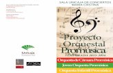 Proyecto Orquestal Promúsica - Fundación Unicaja · Promúsica de mÁlaga El Proyecto Orquestal Promúsica se funda en el año 2009 y consiste en un programa formativo orquestal