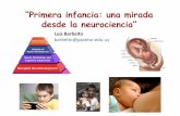 “Primera infancia: una mirada desde la neurociencia” · “Primera infancia: una mirada ... • Estimulación sensorial y cognitiva ... conexiones cerebrales están en constante