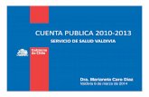 CUENTA PUBLICA 2010-2013 - webhosting.redsalud.gov.clwebhosting.redsalud.gov.cl/transparencia/public/ssvaldivia/DOC/... · 22.275 Prestaciones de Medicina Mapuche en el periodo 10