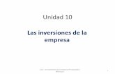 Unidad 10 - iesdionisioaguado.orgiesdionisioaguado.org/joomla/images/economia/unidad 10_inversiones.pdf · La relación entre el VAN y la TIR U10 - Las inversiones de la empresa (2ª