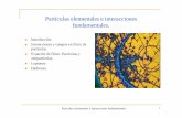 Partículas elementales e interacciones fundamentales.nuclear.fis.ucm.es/EM2011/conceptos-particuleros.pdf · Interacciones y campos en física de partículas. Ecuación de Dirac.