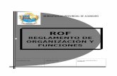 REGLAMENTO DE ORGANIZACIÓN Y FUNCIONES gestion/ROF.pdf · El presente Reglamento de Organización y Funciones (ROF) de la Municipalidad Provincial de Azángaro, es un instrumento