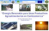Energía Renovable para Usos Productivos Agroalimentarios ... Rivas 1 Energía Renovable... · sistema de pre-tratamiento del agua, para poder ... Secador Solar para planta procesadora