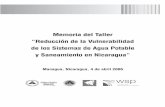 Memoria del Taller “Reducción de la Vulnerabilidad de los ... · de agua y alcantarillado ... ENACAL Empresa Nicaragüense de Acueductos y ... al disponer de normas específicas
