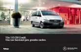 Vito 115 CDI Combi. Una van funcional para grandes sueños. · El fabricante se reserva el derecho de efectuar modificaciones en el diseño, la forma, el color o el equipamiento durante