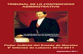 TRIBUNAL DE LO CONTENCIOSO ADMINISTRATIVOtcamorelos.gob.mx/ArcH/informe/5to_InformeTCA_2011.pdf · de lo Contencioso Administrativo del Poder Judicial ... estado de derecho democrático