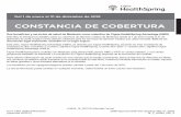 CONSTANCIA DE COBERTURA - Cigna Health Insurance · CONSTANCIA DE COBERTURA ... Social, Medicaid (el programa estatal de seguros de salud para personas con bajos ingresos), y la Railroad