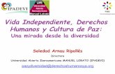 Vida Independiente, Derechos Humanos y Cultura de Pazunescopaz.uprrp.edu/act/Coausp/dignidadfiles/2arnauDDHHyPAZ.pdf · (1958 -2009) • No puede haber DDHH sin un contexto cultural