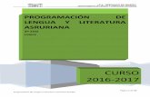 PROGRAMACIÓN DE LENGUA Y LITERATURA ASRURIANA · de la lengua asturiana y de la literatura se marca unos objetivos que tienen presentes las finalidades educativas y las capacidades