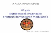 III. ATALA. Immunonutrizioa - ocw.ehu.eus · Marasmo-Kwashiorkor Hurrengoakdaudebereziki kaltetuak: immunitate-zelularra, timoarengarapenaeta T-oroimena. Haurdunaldian, jaioberri-aldian