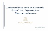 Latinoamérica ante un Escenario Post CiiCrisis, EiE ...30B24E95... · 1. EscenarioInternacional Post‐Crisis Recientemente, las cifras económicas apuntan hacia cierta desaceleración