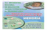 ÍNDICE - fundafam.org.sv · PONENCIA: CIENCIA EN EL JARDÍN DE INFANTES, Universidad Pedagógica Veracruzana ...