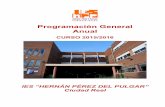 Programación General Anualies-hernanperezdelpulgar.centros.castillalamancha.es/sites/ies-her... · Grado de consecución del Presupuesto del Centro a 15/10/2015. G.1.1. Cuenta de