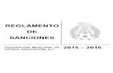 REGLAMENTO DE SANCIONES - femexfut.org.mxfemexfut.org.mx/portalv2/docs/reglamentos/new/GENERALES/Reglamento... · Reglamento de 1Sanciones Temporada 2015-2016 Índice Pág.