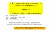 CÁLCULO DE PROBABILIDADES I ... - drago.intecca.uned.esdrago.intecca.uned.es/download/d3d3LmludGVjY2EudW5lZC5lcw==_223353... · P(B)= P(A i i=1 n ∑)⋅P(B/A i) Sea B un suceso