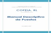 COFEIA, RL · Un Manual Descriptivo de Puestos es el conjunto de especificaciones de ... descripciones claras y concisas que ... Descriptivo de Puestos en una empresa, ...