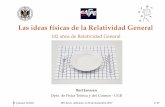 Las ideas fı´sicas de la Relatividad General - ugr.esbjanssen/text/relatividad-general.pdf · Las ideas fı´sicas de la Relatividad General ... Resumen y preguntas abiertas ...