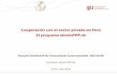Cooperación con el sector privado en Perú El programa ...udep.edu.pe/ingenieria/files/2016/06/iris-gasch-15-julio.pdf · apoyo técnico y sufraga hasta el 50 % de los costos del