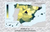 BLOQUE VI LA POBLACIÓN ESPAÑOLA · •Recoge también datos demográficos, económicos y sociales de la población, aunque en menor número que el censo. •El padrón se actualiza