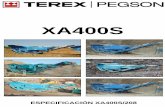 XA400S - equitechcons.comS) XA400S Specs 2008.pdf · • Protecciones del accionamiento y bisagras de mayor resistencia. ... Cribas: dos cribas reemplazables de 1,60 m de longitud,