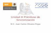 Unidad III Primitivas de Sincronización - Departamento de Sistemas …dsc.itmorelia.edu.mx/~jcolivares/courses/sd107v/sd1_u3.pdf · 2014-02-07 · Sincronización • Semáforos,