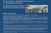 Cocinas Industriales y Estanterias - ainoxsas.com · Cocinas Industriales y Estanterias Garantía AINOX LTDA., garantiza siempre que la fabricación ... es necesario demostrar que