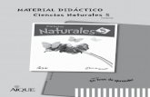 MATERIAL DIDÁCTICO Ciencias Naturales 5digital.aique.com.ar/...Ciencias_Naturales_5_En_tren_de_aprender.pdf · Características comunes de los seres vivos. Las ... Los recursos naturales.
