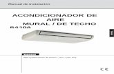 ACONDICIONADOR DE AIRE MURAL / DE TECHOelectrairsolutions.com/wp-content/uploads/2017/07/Manual-de... · HAY DOS TIPOS DE INSTALACIÓN TIPO CIELO TIPO PISO ... el patrón y saque