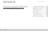 Home Audio System Procedimientos iniciales Sintonizador ... · Ajuste del sonido Otras operaciones ... técnico con experiencia en radio/TV para que le ayude. ... audio MPEG Layer-3