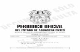 PERIODICO OFICIAL - Gobierno del Estado de Aguascalientes. LEYES/LEY ESTATAL... · los elementos del equipamiento urbano de su com-petencia deberán emplear los colores institucionales