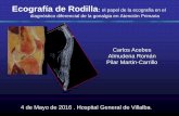 Ecografía de Rodilla el papel de la ecografía en el · Ecografía de Rodilla: el papel de la ecografía en el diagnóstico diferencial de la gonalgia en Atención Primaria Carlos
