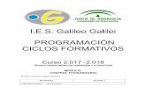 I.E.S. Galileo Galilei PROGRAMACIÓN CICLOS FORMATIVOSiesgalileocordoba.es/wp-content/uploads/2017/11/2JYF_CFIT_2017-18.pdf · Curso 2.017 -2.018 ... BLOQUE 2: Tiene como objeto ...