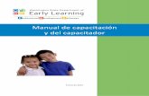 Manual de capacitación y del capacitador · aprendizaje y como socios con el capacitador en la experiencia de aprendizaje. ... respeto por los participantes de parte del capacitador